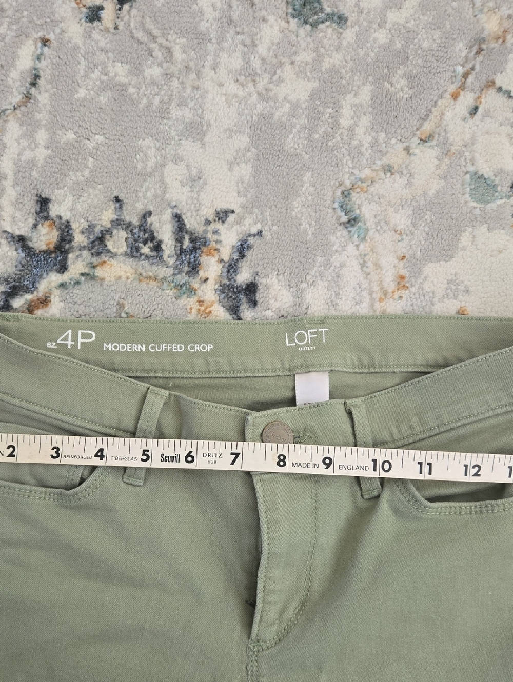 LOFT 4P Modern Crop Pants - Sage